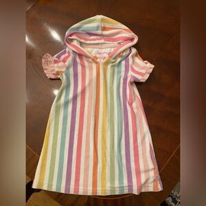 Girls Rainbow Striped Cover Up